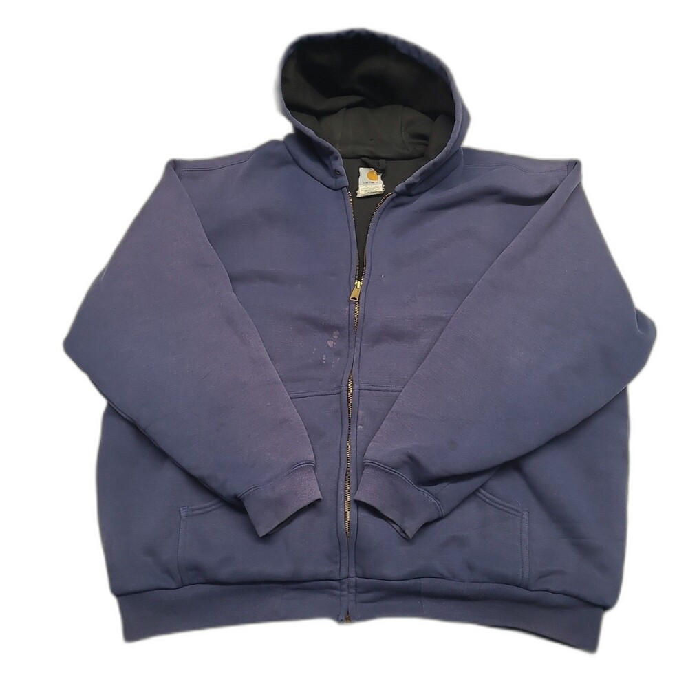 Vintage Carhartt Zip Hooded Jacket J149 NVY zip Hoodie